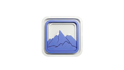 Stylized Mountain Icon