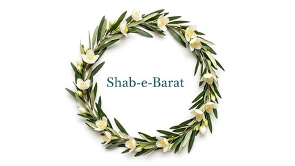 laurel wreath isolated on white Shab E Barat