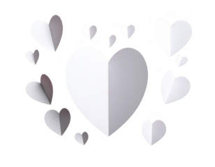 Creative paper heart composition.