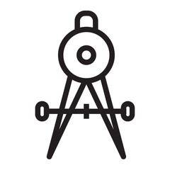 Line icon of a drawing compass