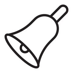 Line icon of a school hand bell