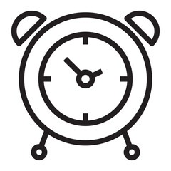 Line icon of a twin bell alarm clock