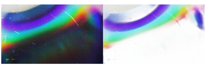 lenses and light flares with transparent effects. Iridescent crystal leak glare reflection effect. Optical rainbow lights, glare, leak, streak overlay. prism, rainbow, effect, crystal