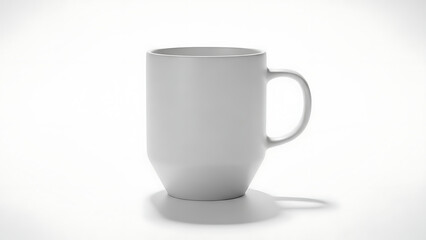 Fototapeta premium White Ceramic Coffee Mug on Saucer.