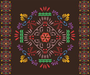 seamless floral pattern with colorful 