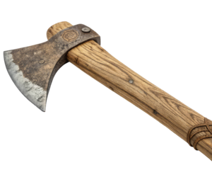 axe wooden ,isolated on transparent background png