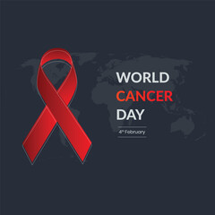 World Cancer Day Concept, February 4th: Closing the Treatment Gap. Poster or Banner Background for World Cancer Day, February 4th.
