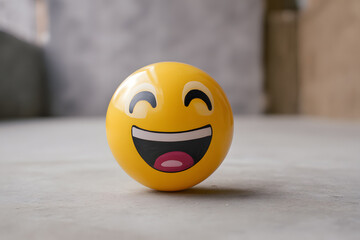 a yellow ball with a smiley face on it