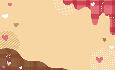 かわいいバレンタインハート背景イラスト素材