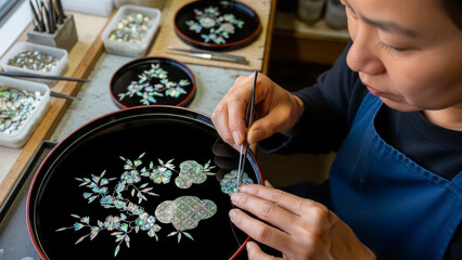 螺鈿職人の伝統工芸技法