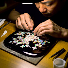 螺鈿職人の伝統工芸技法