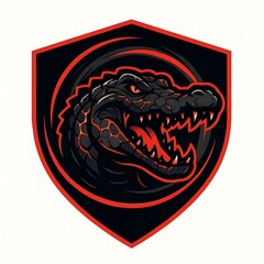 Saltwater Crocodile Death Roll Esports Mascot Logo Vector