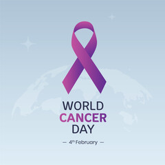 World Cancer Day Concept, February 4th: Closing the Treatment Gap. Poster or Banner Background for World Cancer Day, February 4th.