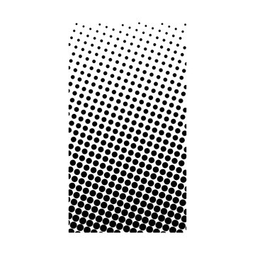 Linear halftone gradient texture. Rectangular dot fade pattern vector