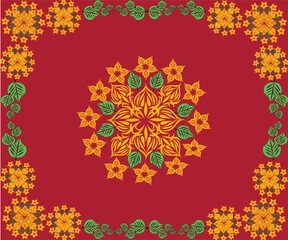 abstract floral background in red