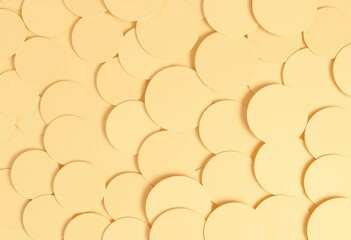 Soft, overlapping beige circles forming an abstract pattern, modern, repeat