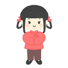 Cute Chinese Girl for Lunar New Year
