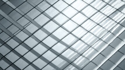 Abstract Pattern of Reflective Squares on a Smooth Surface