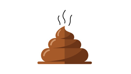 A lighthearted cartoon illustration of a steaming brown pile of poop, humorously conveying concepts of waste, hygiene, or even unpleasant situations.