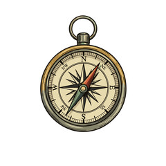 Vintage compass design isolated on a transparent background  