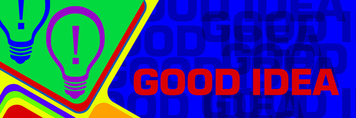 Good Idea Vibrant Colorful Rounded Squares Horizontal 