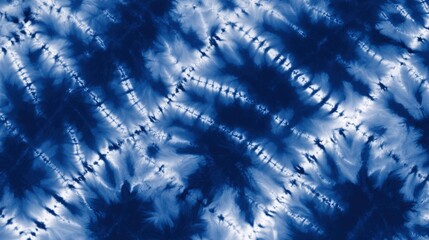 Elegant indigo blue and white tie-dye pattern showcasing intricate traditional textile art