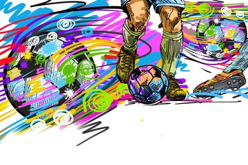 Global​ ​Football​ motion​ movement skect​ sport​ art​