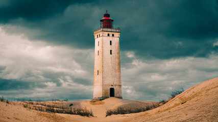 Rubjerg Knude Lighthouse Dramatic Turquoise Sky