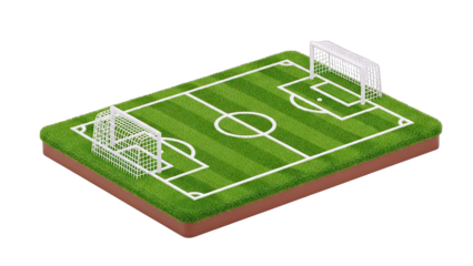 Miniature Soccer Field with Goals