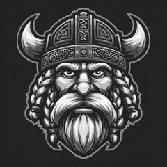 Thor black and white vector icon