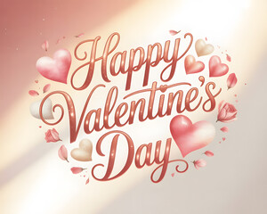 Beautiful Romantic Happy Valentine's Day Floral Greeting Card Background