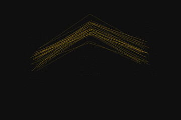 Premium Gold Global Investment Network Map. Financial Trade Routes and Wealth Connectivity Data Concept