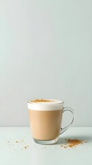 미니멀 배경의 커피 컵 감성 라이프스타일 이미지