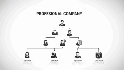 Professional Company Organizational Chart Hierarchy Structure.