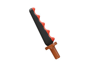 Obraz premium dragon knife icon 3d illustration render