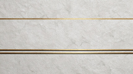Elegant wall design with gold accents, creating a minimalist and sophisticated aesthetic. The design features a smooth, light-colored surface with thin, horizontal golden lines