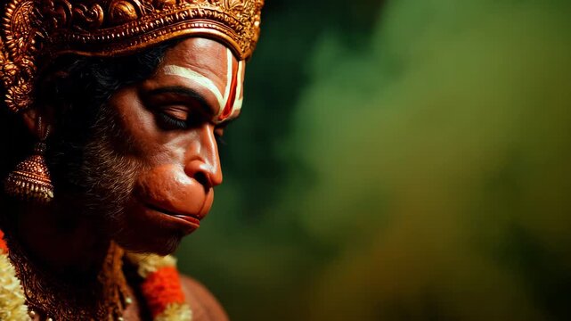 Lord hanuman devotional, symbolizing devotion, strength, humility