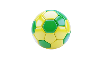 Yellow and Green Soccer Ball