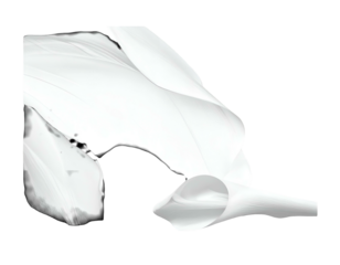 Curled, billowing, abstract white paper shape against a black backdrop