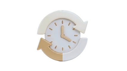 Clock with Arrows: Time Management Concept