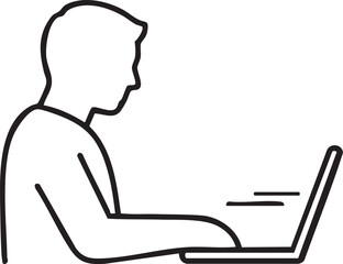 Professional Using Computer Laptop Office Work Concept