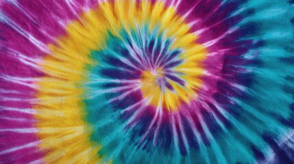 Vibrant tie-dye pattern in swirling colors
