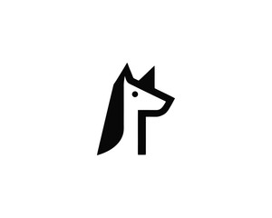 Modern Dog Head Logo Design