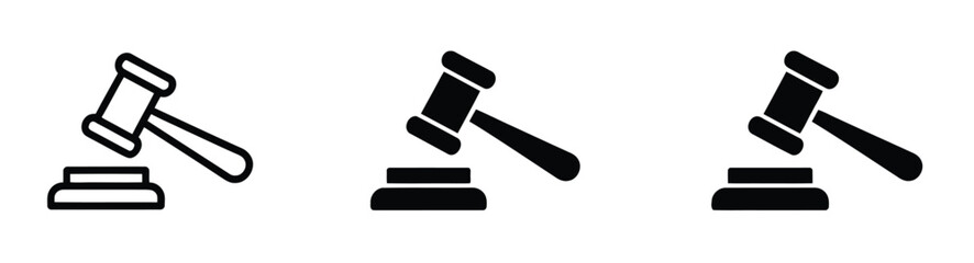 Judge gavel icon vector showing legal and courtroom symbol, © vector gelary