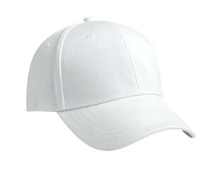 A plain white baseball cap on a transparent background, perfect (1)