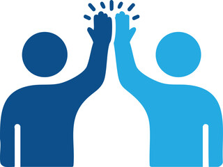 High Five Celebration Success Teamwork Win Pose