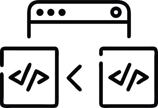 Code Window Programming Interface Editor Icon