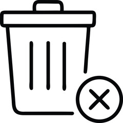 Delete Trash Bin Outline Icon Remove Document
