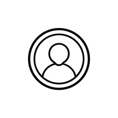 User Account Circle Icon Modern Glyph Style Simple