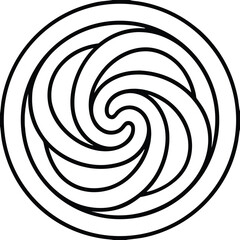 Celtic spiral line art continuous swirl pattern vector 2